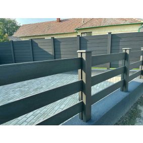   WPC erkély korlát - WPC terasz korlát - WPC oszlopos rendszerben