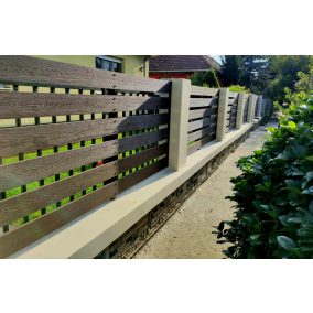 WPC oszlopos kerítés rendszer - RM20-140 WPC 3D famintás 