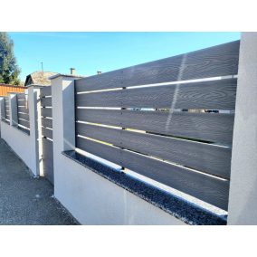   WPC kerítés fogadó U-profilos rendszer - RM20-140 3D famintás termékre