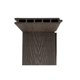 20-160 3D famintás zárt kerítésléc- sötétbarna 